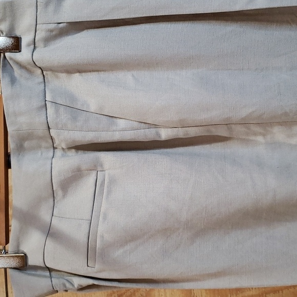 Calvin Klein NWT Khaki Beige Linen Blend Trouser Pants Size 14 - Picture 3 of 12